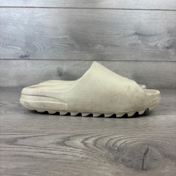 Adidas Yeezy Slides Men's Size 8 Bone Tan Slip On Open Toe Sandals Kanye West - Picture 4 of 12
